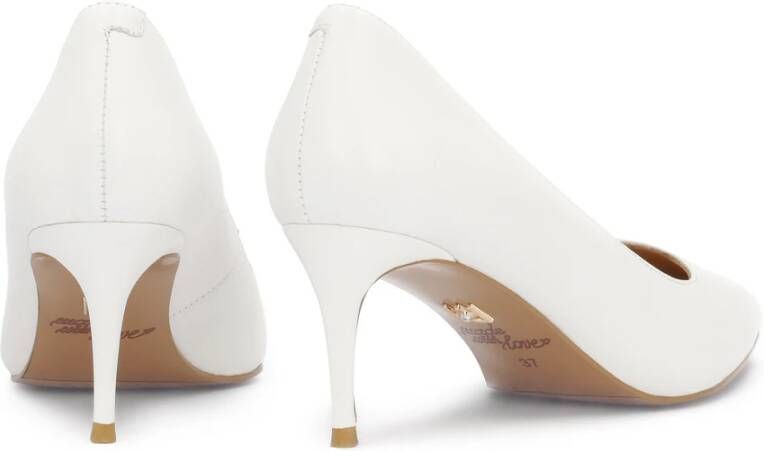 Kazar Lage leren pumps White Dames