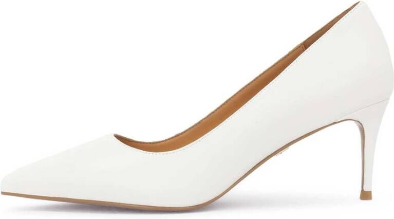 Kazar Lage leren pumps White Dames