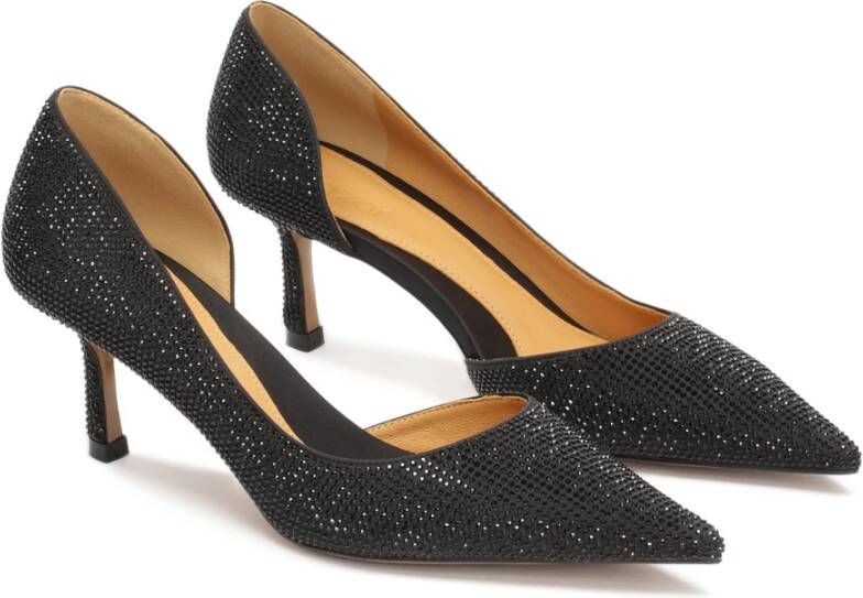 Kazar Lage pumps met uitgesneden bovenwerk versierd met kristallen Black Dames