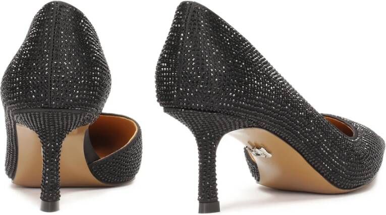 Kazar Lage pumps met uitgesneden bovenwerk versierd met kristallen Black Dames