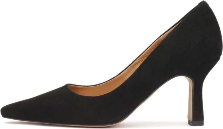 Kazar Lage suède pumps met verlengde neuzen Black Dames