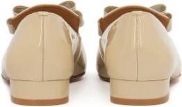 Kazar Lakleren platte pumps met een strik Beige Dames