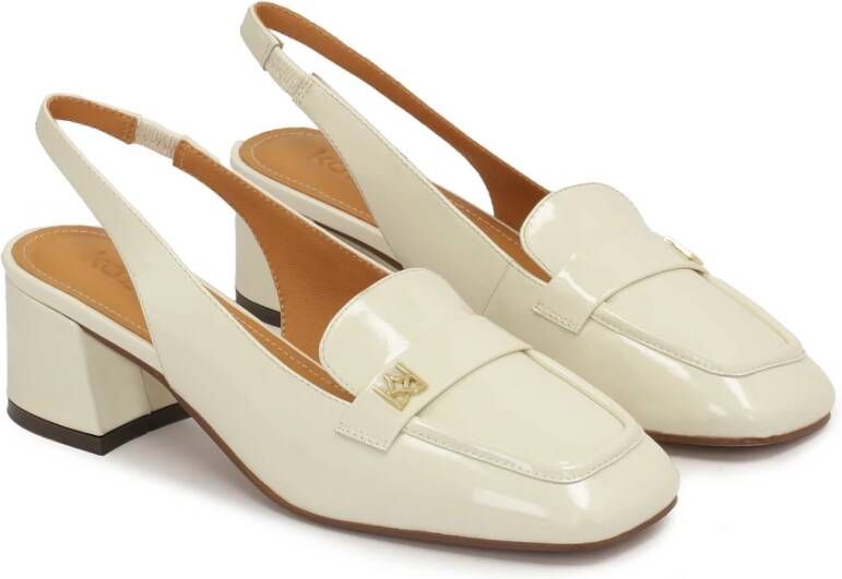 Kazar Lakleren pumps met open hiel Beige Dames