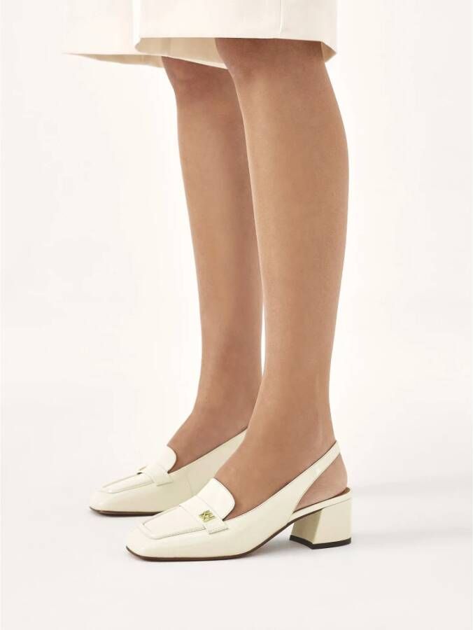 Kazar Lakleren pumps met open hiel Beige Dames