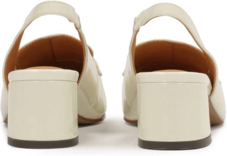 Kazar Lakleren pumps met open hiel Beige Dames