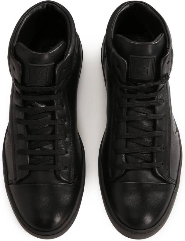 Kazar Leren enkelsneakers Black Heren