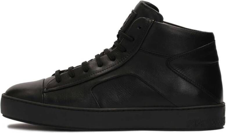 Kazar Leren enkelsneakers Black Heren