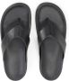 Kazar Leren Flip-Flops met Dikke Zool Black Heren - Thumbnail 7