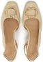 Kazar Leren halfopen pumps Beige Dames - Thumbnail 4