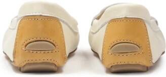 Kazar Leren mocassins met contrasterende inzet op de hiel Beige Dames