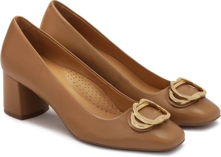 Kazar Leren pumps met comfortvoering Brown Dames