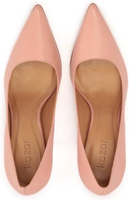 Kazar Leren pumps met een slanke hak Pink Dames