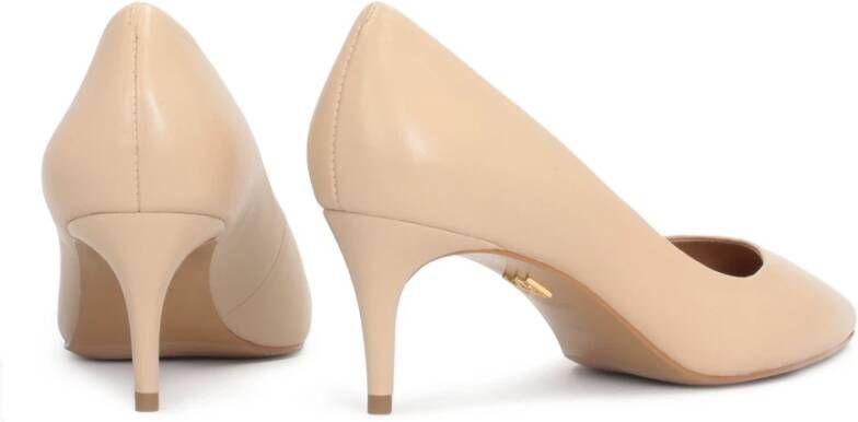 Kazar Leren pumps met lage hak Beige Dames