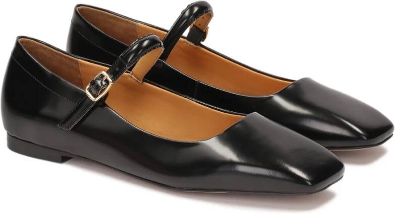 Kazar Leren pumps met vierkante neus Black Dames