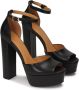 Kazar Leren sandalen met plateauzool en paalhak Black Dames - Thumbnail 2