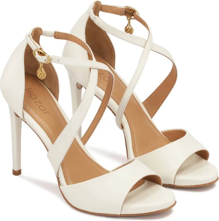 Kazar Leren sandalen op een hak Beige Dames