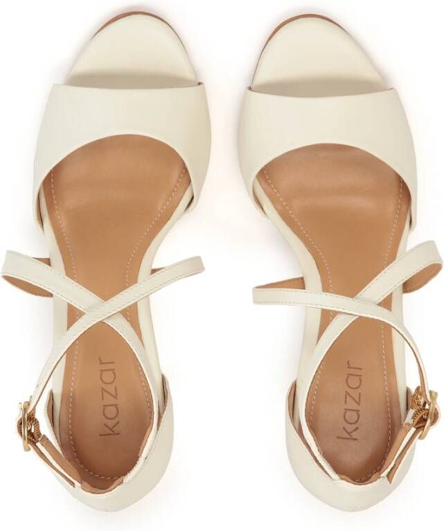 Kazar Leren sandalen op een hak Beige Dames