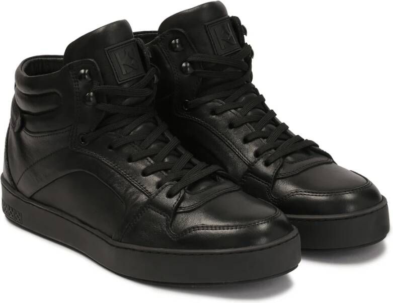 Kazar Leren sneakers met een hogere bovenkant Black Heren