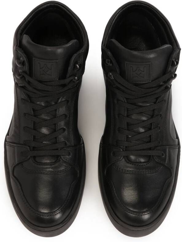 Kazar Leren sneakers met een hogere bovenkant Black Heren