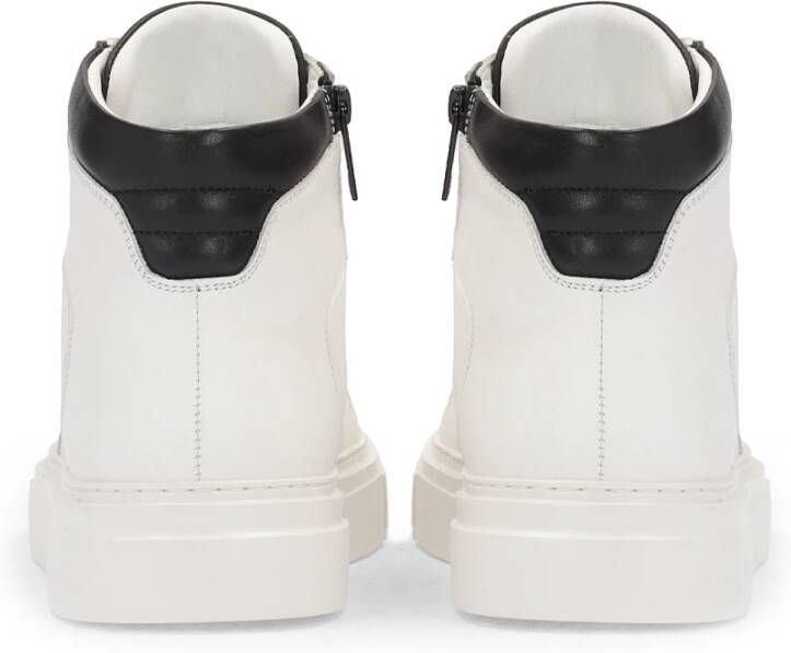 Kazar Leren sneakers voor heren met enkelhoog bovendeel White Heren