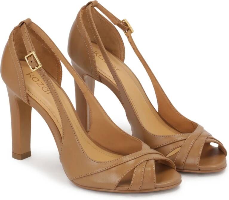 Kazar Lichtbruine halfopen pumps Brown Dames