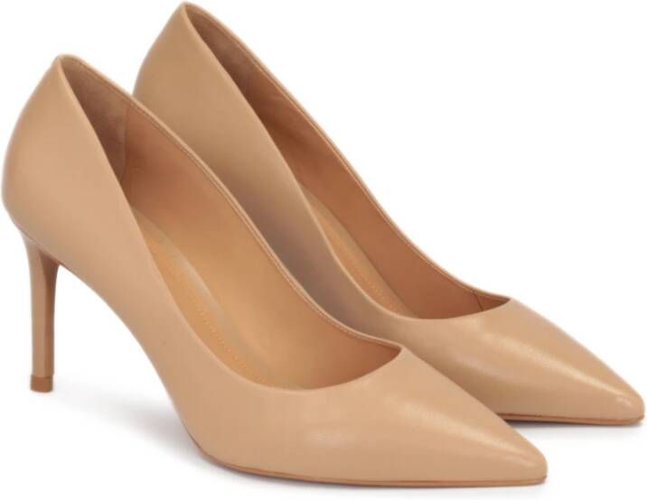 Kazar Lichtbruine leren pumps op een slanke hak Brown Dames