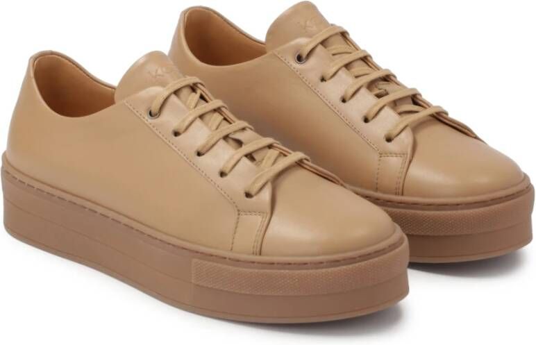 Kazar Lichtbruine sneakers op een dikke zool Brown Dames