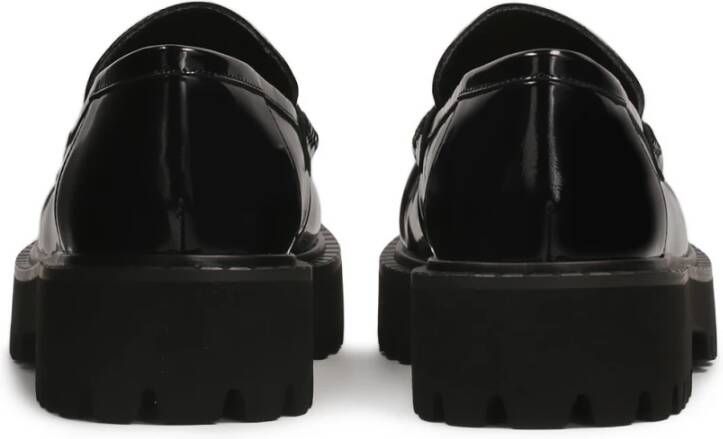 Kazar Loafers met chunky zool en gekreukeld bovenwerk Black Dames