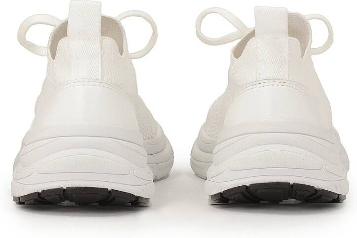 Kazar Luchtige witte stoffen sneakers White Dames