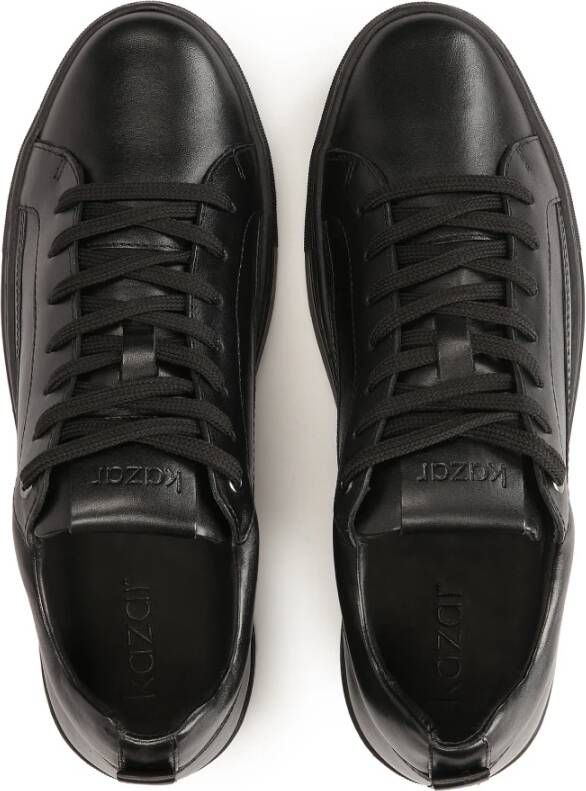 Kazar Mannen graanleren sneakers in stedelijke stijl Black Heren