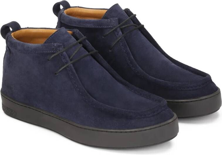 Kazar Marineblauwe suède chukka sneakers Blue Heren