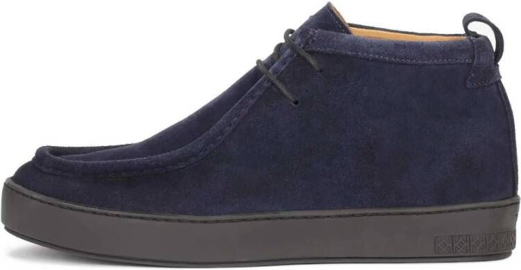 Kazar Marineblauwe suède chukka sneakers Blue Heren