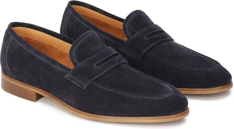 Kazar Marineblauwe suède loafers Blue Heren