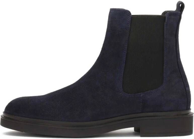 Kazar Marineblauwe suède pantoffels Blue Heren