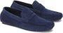 Kazar Marineblauwe suède penske moccasins op een gegroefde zool Blue Heren - Thumbnail 2