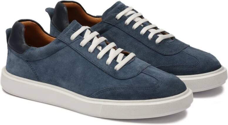 Kazar Marineblauwe suède sneakers met witte zool Blue Heren