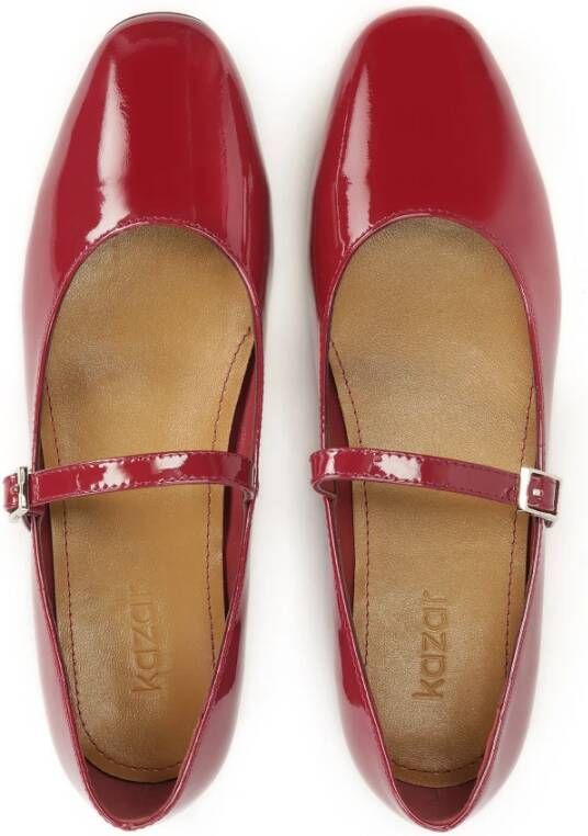 Kazar Maroon gelakte Mary Jane pumps Brown Dames