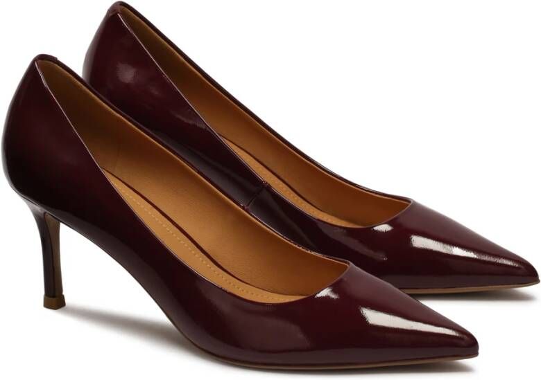 Kazar Maroon gelakte pumps Brown Dames