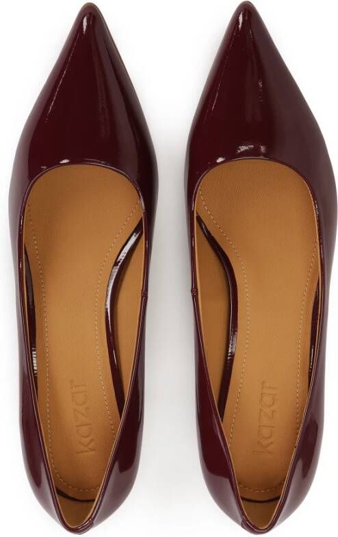 Kazar Maroon gelakte pumps Brown Dames