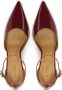 Kazar Maroon halfopen pumps van lakleer met open neus Brown Dames - Thumbnail 5