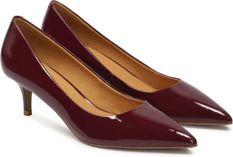 Kazar Maroon lage pumps in lakleer Brown Dames