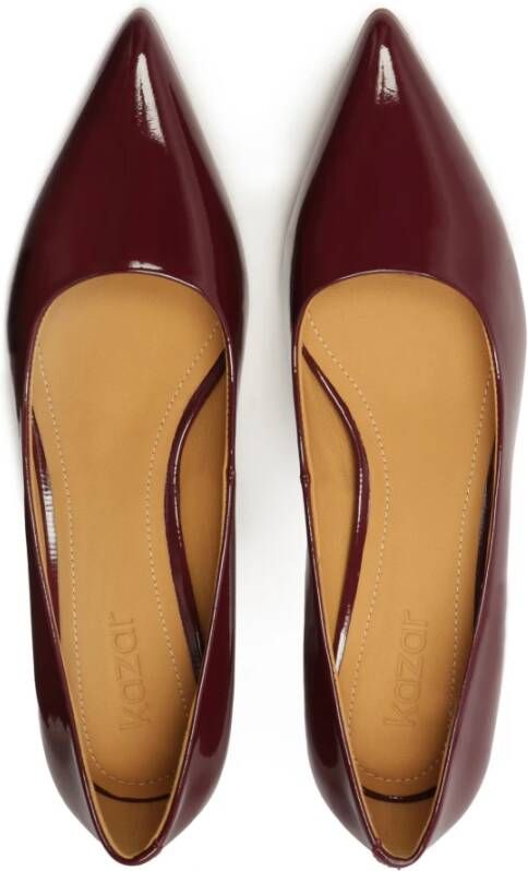 Kazar Maroon lage pumps in lakleer Brown Dames