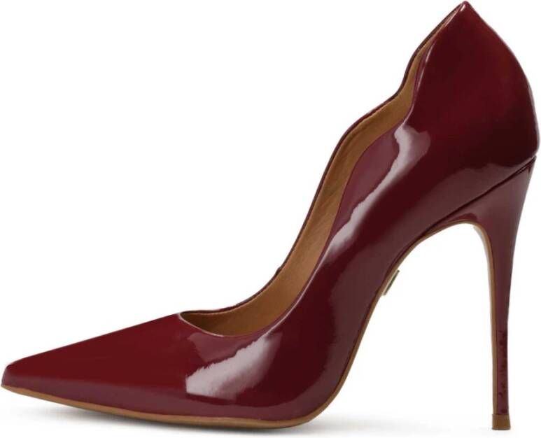 Kazar Maroon pumps met gerimpelde rand bovenaan Brown Dames