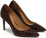 Kazar Maroon schaduw croco patroon pompen Brown Dames - Thumbnail 2