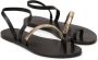 Kazar Metalen Decoratie Platte Leren Sandalen Black Dames - Thumbnail 2