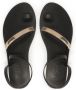 Kazar Metalen Decoratie Platte Leren Sandalen Black Dames - Thumbnail 5