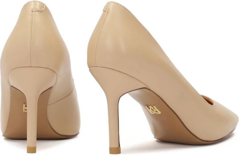 Kazar Minimalistische beige leren pumps Beige Dames