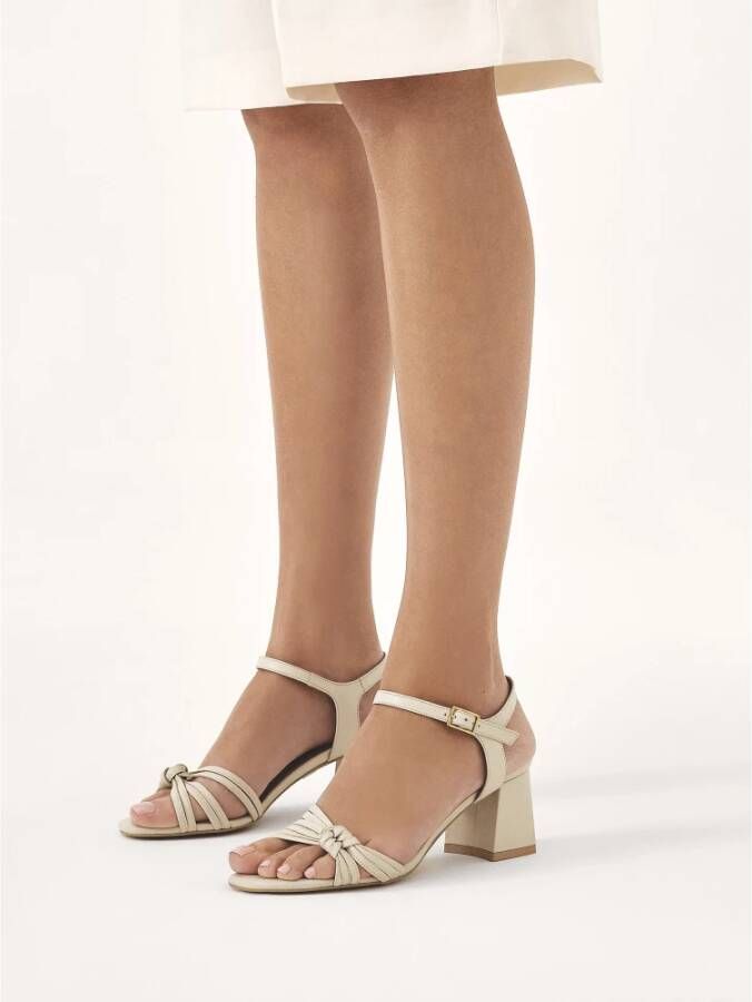 Kazar Minimalistische beige post sandalen Beige Dames