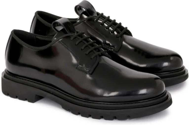 Kazar Minimalistische Derby schoenen met dikke zool Black Heren