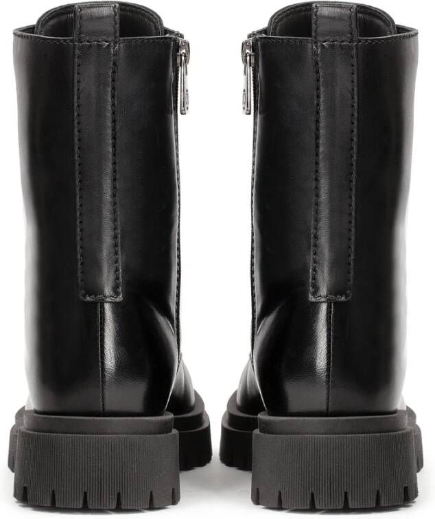 Kazar Minimalistische leren laarzen in militaire stijl Black Dames